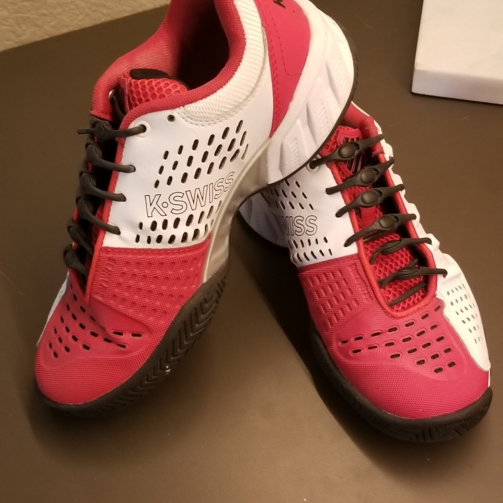 K-Swiss Red & White Unisex Athletic Shoes